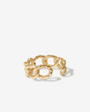 Gold chain-style ear cuff on a white background