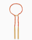 Red and gold silk tassel bracelet