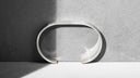 Silver bangle bracelet for men