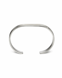 Silver bangle bracelet on a white background