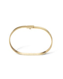 Gold bracelet on a white background