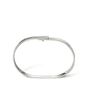 Silver bracelet on a white background