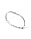 Silver bracelet on a white background